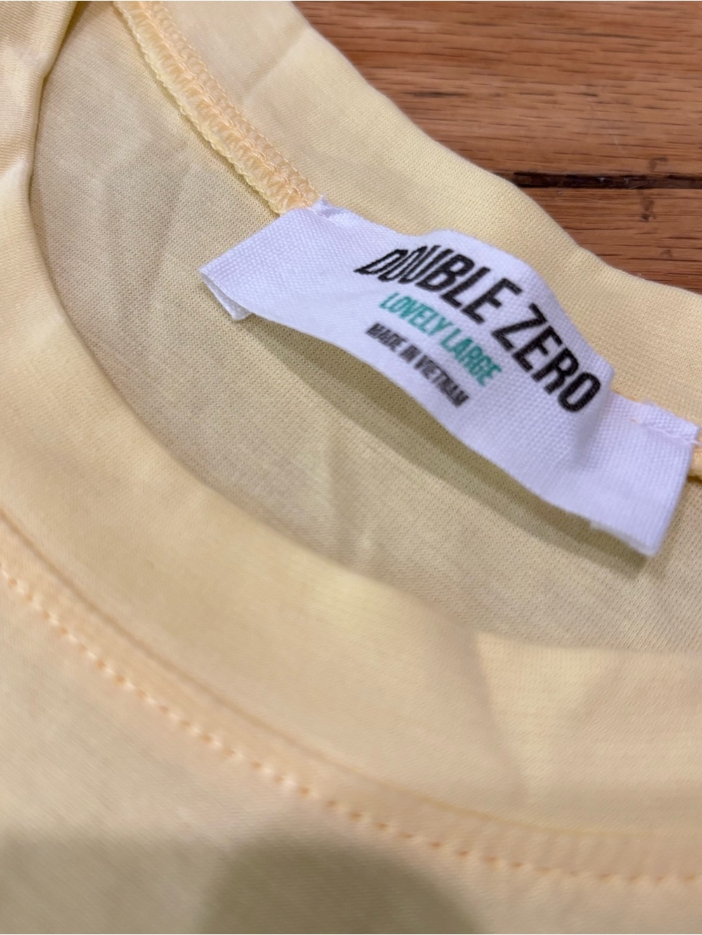 Double Zero Pale Yellow Scoop Neck Maxi - Picture 3 of 4